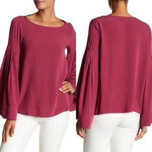 Anthro Ro & De Voluminous Bell Sleeve Blouse